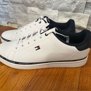 Tommy Hilfiger White and Black Casual Sneakers